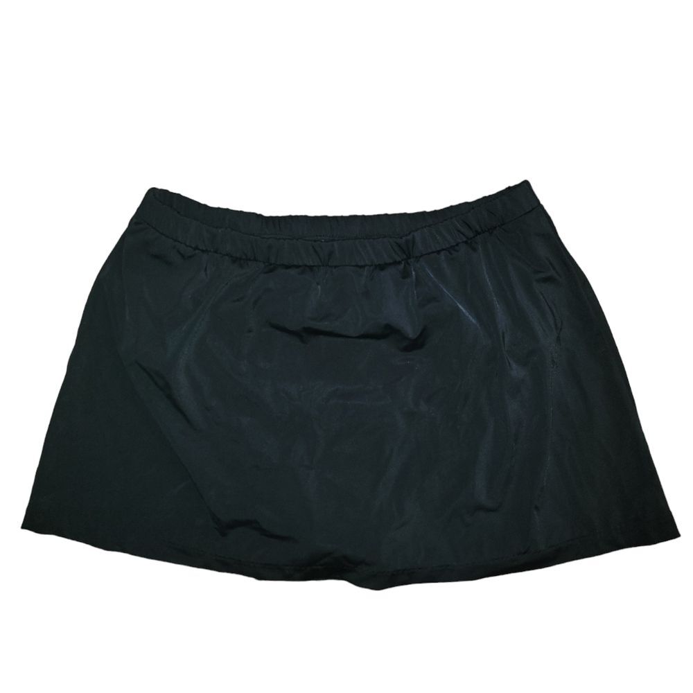 Maxine of Hollywood Black Swim Skirt Swimsuit Size 12